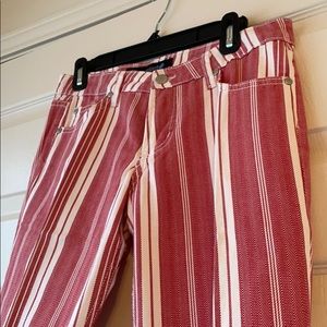 Red and White Striped Pants